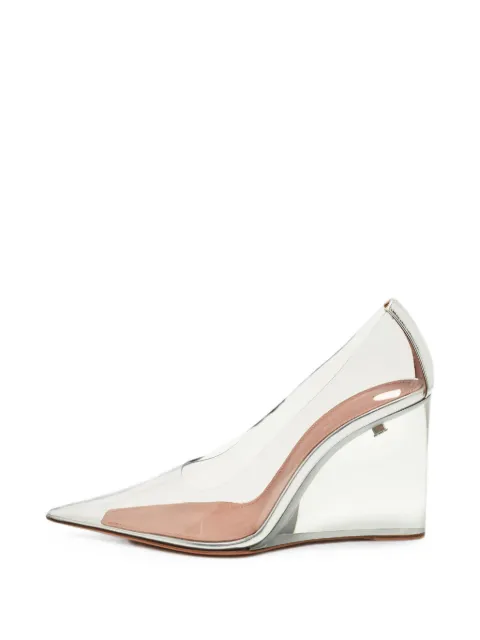 Amina Muaddi Ane wedge pumps White 1328674