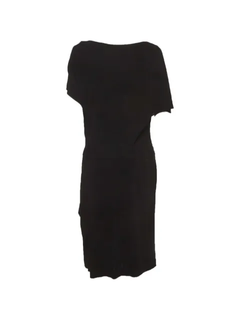 Escada Pre-Owned draped jersey midi dress Black 1346843