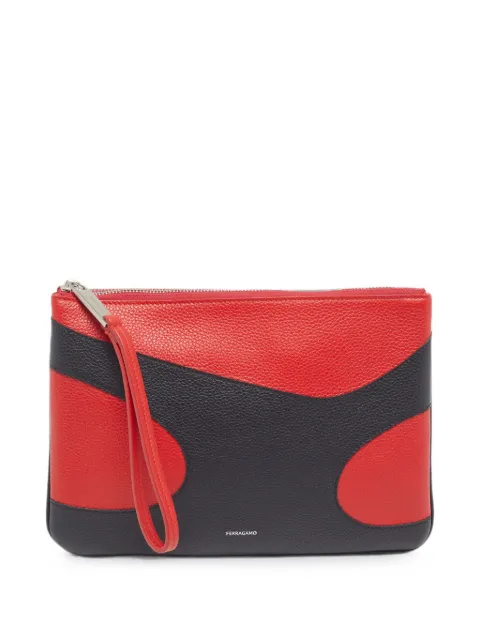 Ferragamo Pre-Owned leather wristlet clutch bag Red 1315090