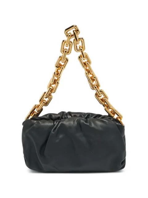 Bottega Veneta Pre-Owned The Chain Pouch leather clutch bag Black 1346712