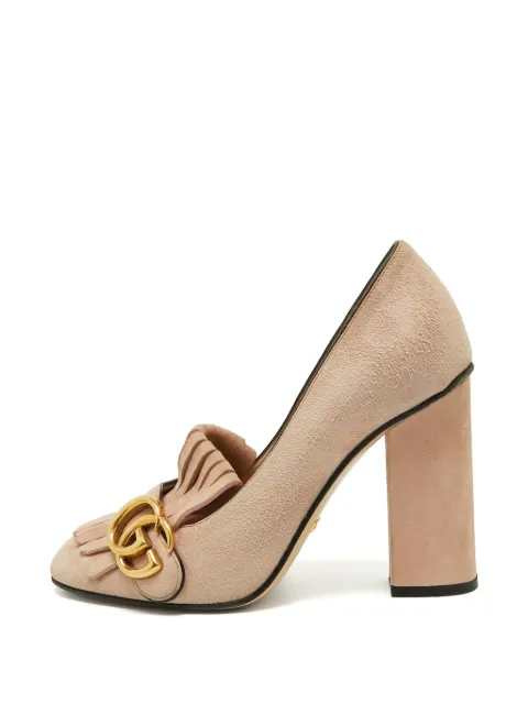Gucci Pre-Owned GG Marmont fringed pumps Pink 1347724