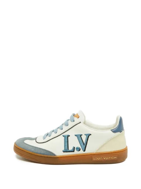 Louis Vuitton Pre-Owned LV embroidered low-top sneakers White 1342673