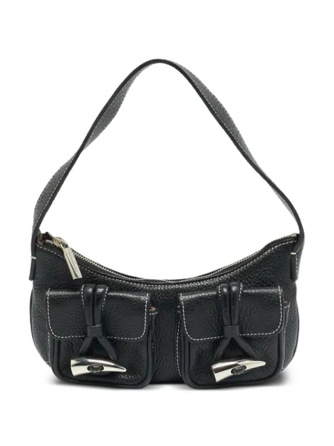 Burberry Pre-Owned double-pocket leather shoulder bag Black 1302472