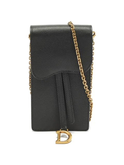 Christian Dior Pre-Owned 2019 Saddle chain cross body bag Black 1299873