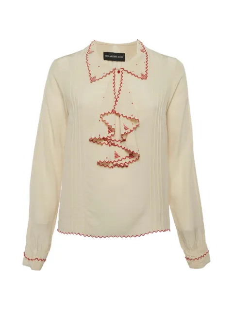 Zadig&Voltaire ruffled silk shirt Neutrals 1315257