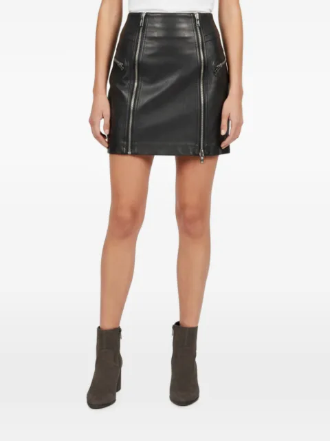 Alexander McQueen Pre-Owned leather mini skirt Black 1346779