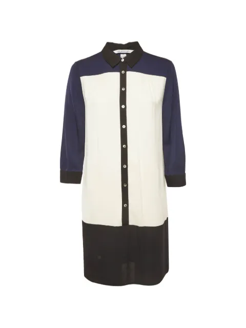 Dvf Vintage colour-block shirt dress White 1339145