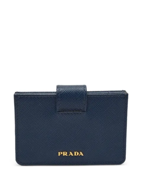 Prada Pre-Owned logo-detail wallet Blue 1290445