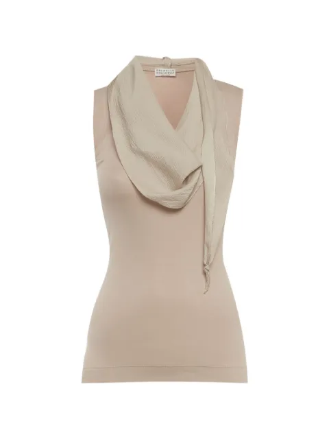 Brunello Cucinelli rib-knit tank top Neutrals 1315986