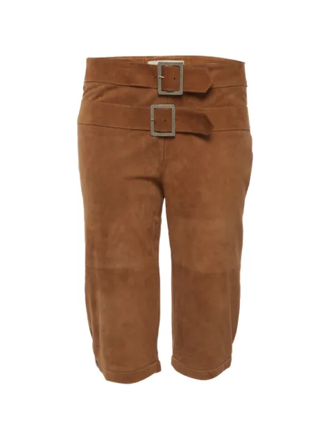 Valentino Garavani Pre-Owned buckle-detail shorts Brown 1320537
