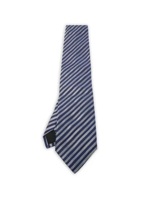 S.T. Dupont striped silk tie Blue 1262977
