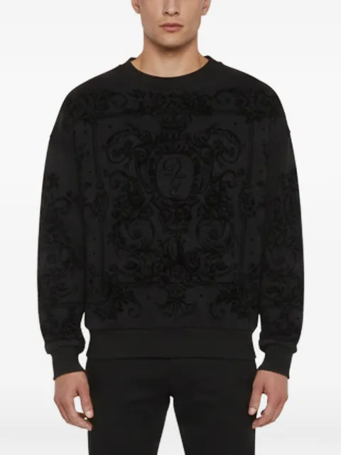 Dolce & Gabbana Pre-Owned Baroque-logo sweatshirt Black 1359551