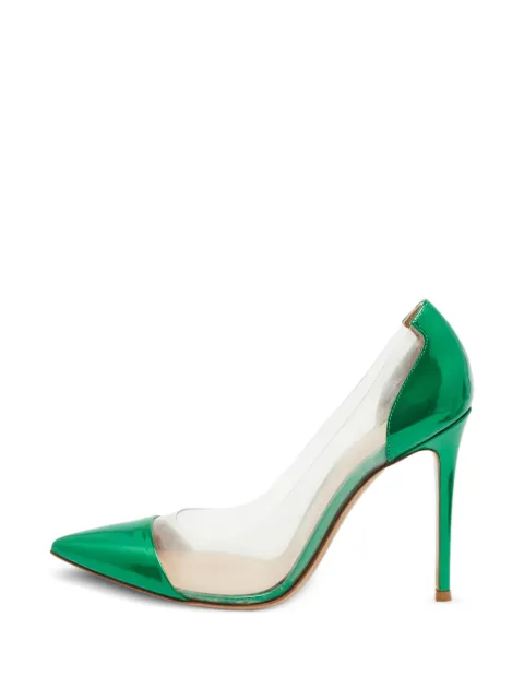 Gianvito Rossi Plexi pointed-toe pumps Green 1361206