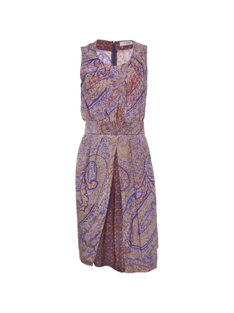 Etro Pre-Owned midi floral-print sleeveless dress Purple 1317357