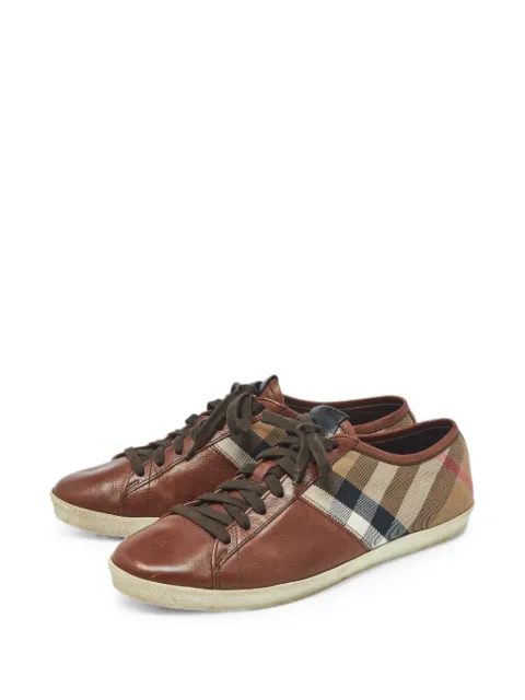 Burberry Pre-Owned Nova Check low-top sneakers Brown 1276929
