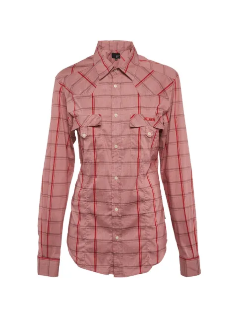 Just Cavalli Vintage plaid-print button-up shirt Red 1312904