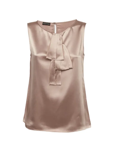 Emporio Armani Pre-Owned bow-detail sleeveless blouse Pink 1341202