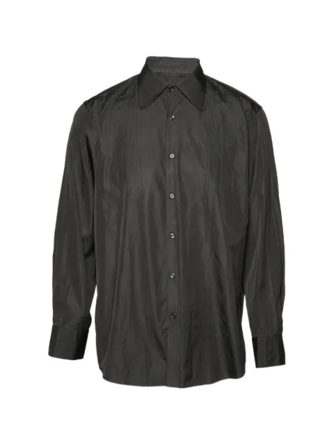 BOSS pintuck-detail shirt Black 1290587