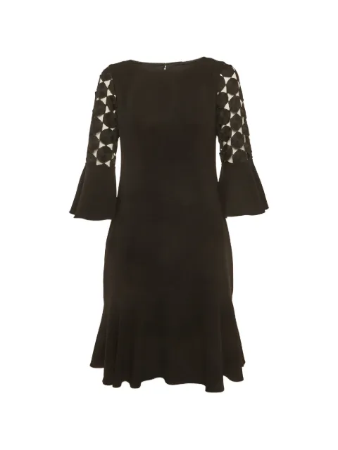 BOSS GREEN HUGO BOSS lace-sleeve crepe dress Black 1278949