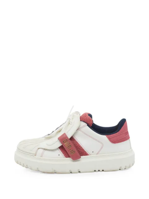 Christian Dior Pre-Owned lace-up leather sneakers White 1324572