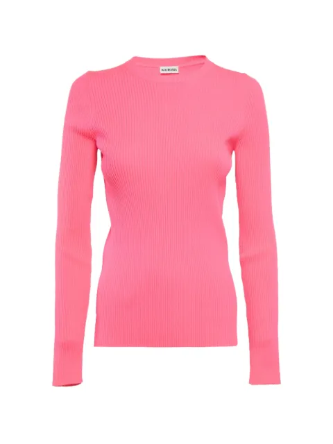 Balenciaga Pre-Owned rib-knit sweater Pink 1270976