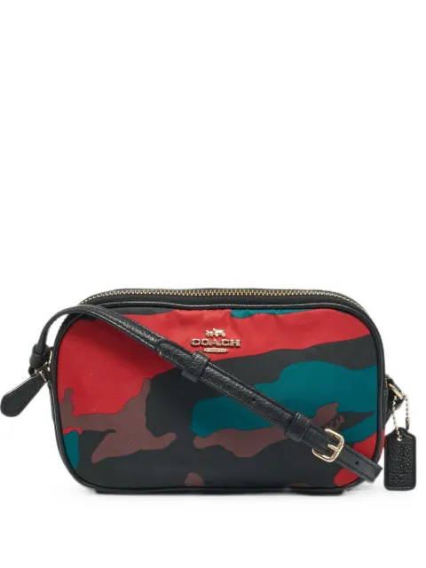 Coach camo-print double-zip cross body bag Black 1336354
