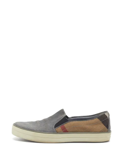 Burberry Pre-Owned slip-on trainers Blue 1357409