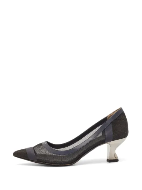 Fendi Pre-Owned Colibri mesh pumps Black 1336615