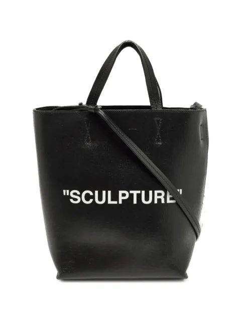 Off-White Pre-Owned Sculpture leather tote bag Black 1261752