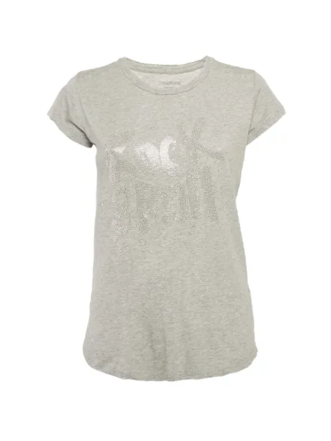 Zadig&Voltaire strass-embellished T-shirt Grey 1275887