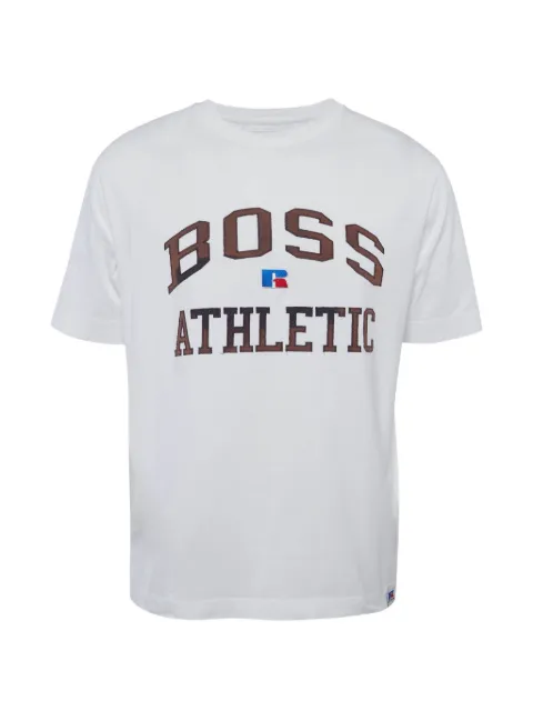 BOSS logo-embroidered jersey T-shirt White 1314282