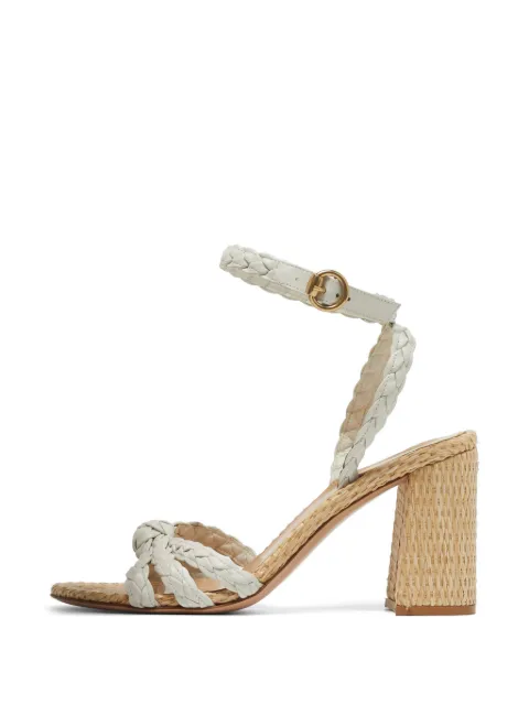 Gianvito Rossi woven ankle-strap sandals White 1271449