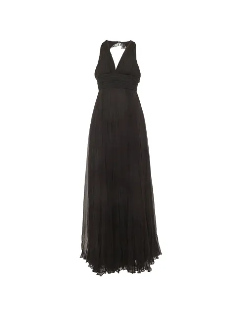 Versace Pre-Owned halterneck maxi dress Black 1311977