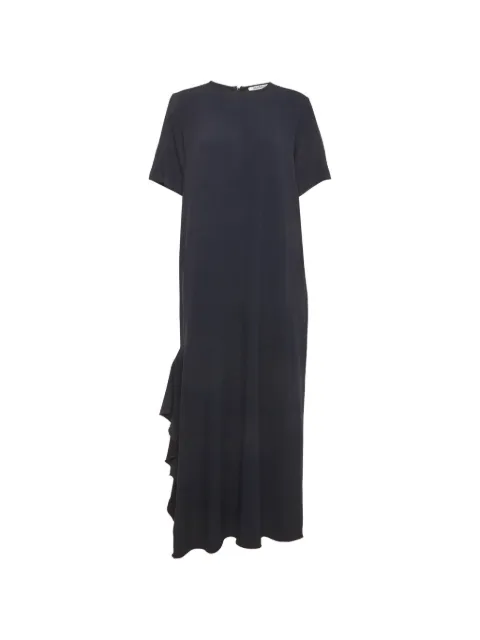 Max Mara maxi asymmetric crepe dress Blue 1283938