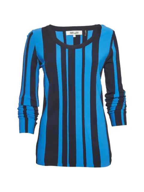 DVF Diane von Furstenberg striped knit top Blue 1304252