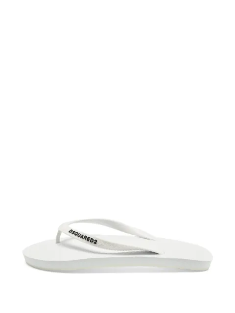 DSQUARED2 logo flip flops White 1303705