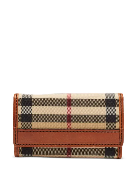 Burberry Pre-Owned Haymarket key holder Neutrals 1361259