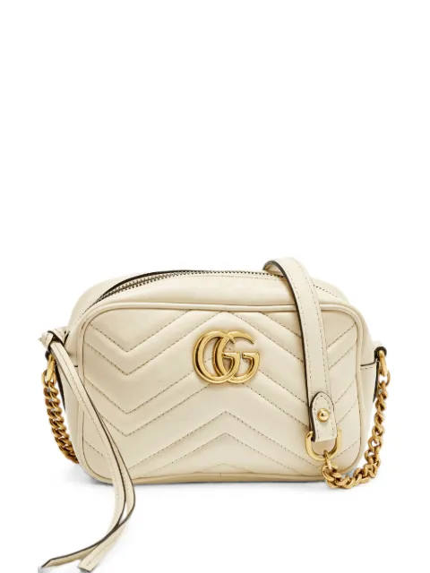 Gucci Pre-Owned mini GG Marmont quilted shoulder bag White 1271326