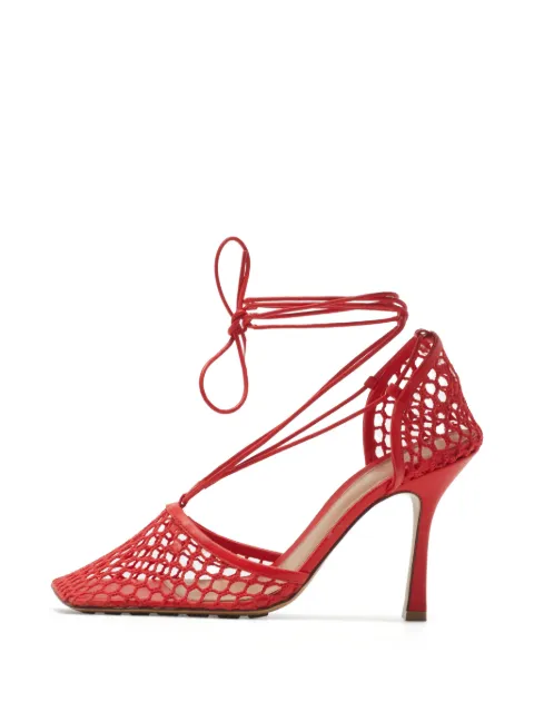 Bottega Veneta Pre-Owned Stretch ankle-wrap pumps Red 1355206