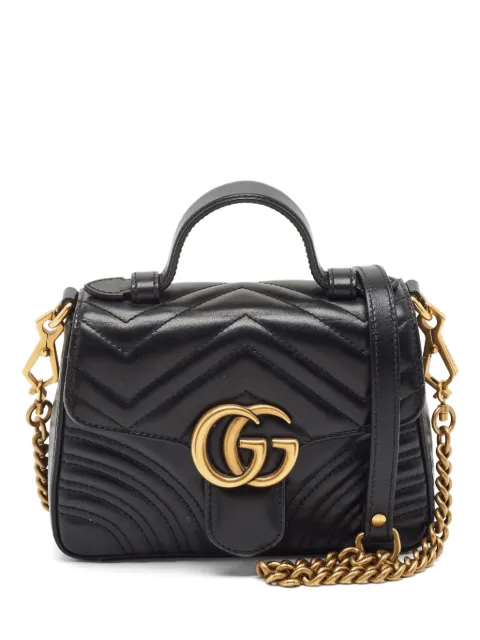Gucci Pre-Owned GG Marmont matelassé mini bag Black 1347116