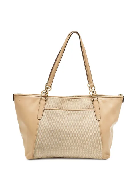 Coach Ava canvas calf leather tote bag Neutrals 1257646