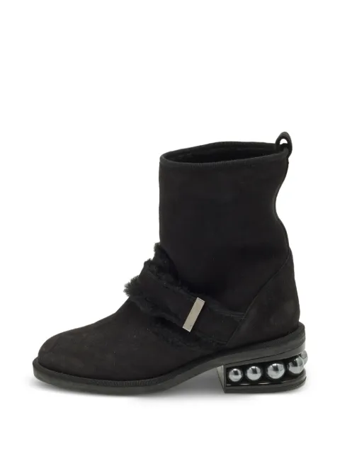Nicholas Kirkwood Casati faux-fur trim ankle boots Black 1295008