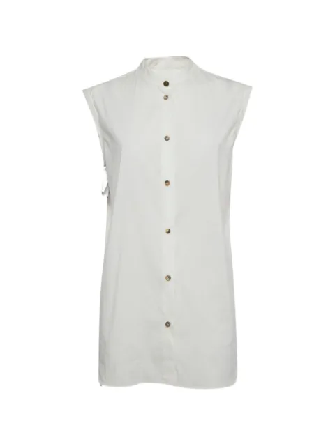 Lanvin Pre-Owned sleeveless button-front shirt White 1329792
