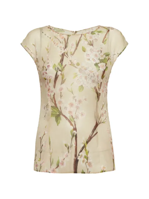 Dolce & Gabbana Pre-Owned floral-print chiffon blouse Neutrals 1293241