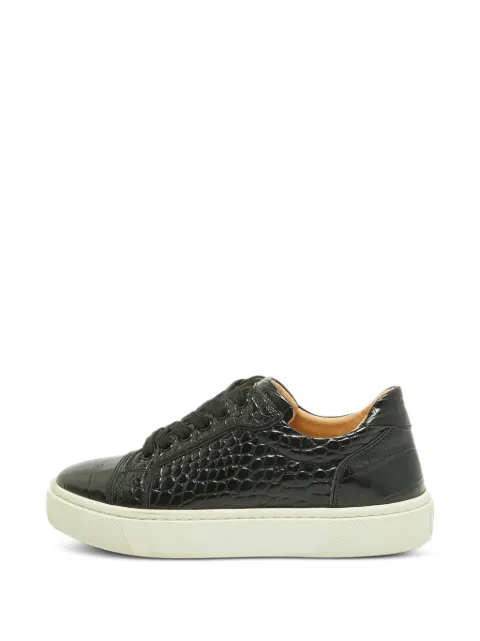 Christian Louboutin Pre-Owned Vierissima croc-embossed sneakers Black 1359191