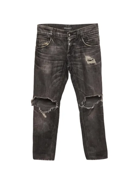 Dolce & Gabbana Pre-Owned distressed straight-leg jeans Blue 1272054