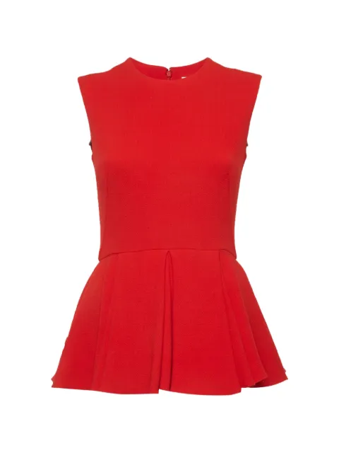 Christian Dior Pre-Owned sleeveless peplum top Red 1295744