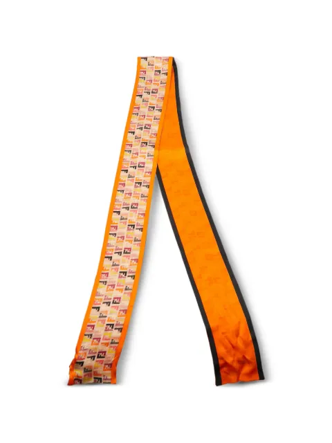 Fendi Pre-Owned Zucchino print silk bandeau scarf Orange 1288395