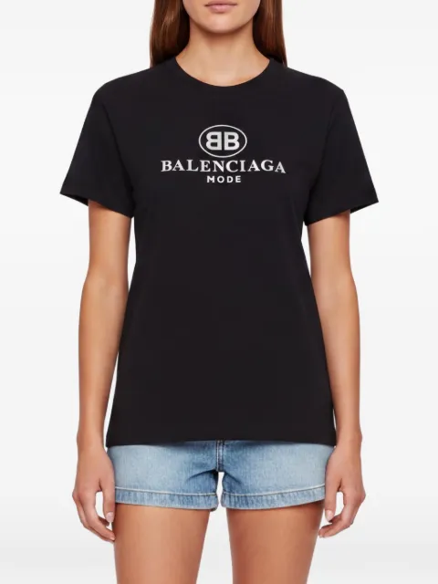 Balenciaga Pre-Owned BB Mode logo-print T-shirt Black 1347511