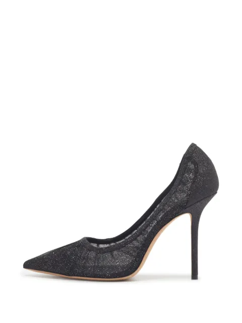 Jimmy Choo Pre-Owned mesh pointed-toe pumps Black 1350164